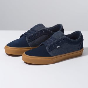 Vans Erkek Spor Ayakkabı Denim Chukka Low Mavi | 77604-486